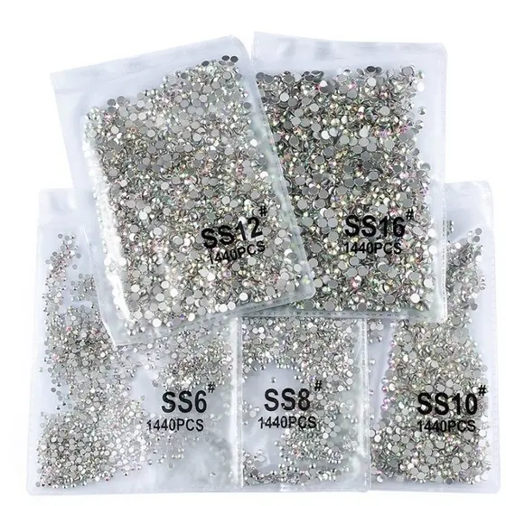 KIT 2880 peças Strass Cristal Cor Unhas e Artesanato