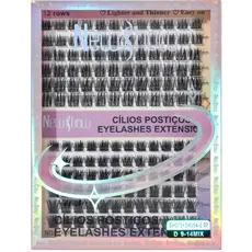New Show Cílios extensão de Cilios Postiços -Tufos sem Nó-SH073/SR054-0.07-D 9-14MIX