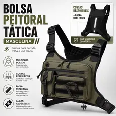 Mochila Multifuncional Tática para Homem Corrida Trilha e Dia a Dia Impermeável e Durável
