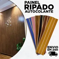 Revestimento MDF Autocolante para Parede – Estilo Ripado Moderno para Decoração