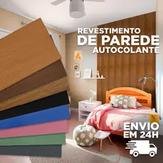 Revestimento Ripado MDF Autocolante 3mm – Placas 45x11cm | Sem Obra e Decoração Moderna