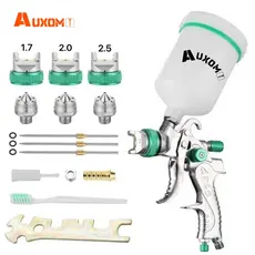 Pistola de Pintura Automotiva Profissional 600ml 1.7/2.0/2.5mm | AUXOM pistola pintura, Kit com 3 Bicos