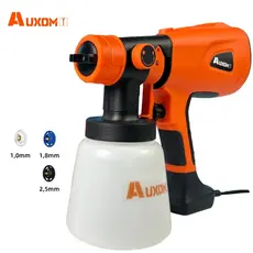 AUXOM Pulverizador de Tinta Elétrico 600W Profissional - Pistola de Pintura com 3 Bicos para Tintas e Vernizes