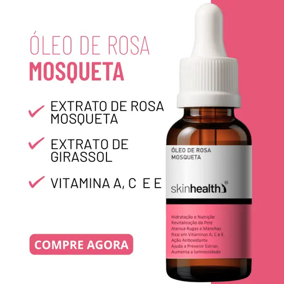 Óleo Facial Rosa Mosqueta Vitamina A C E E Skinhealth 30ml