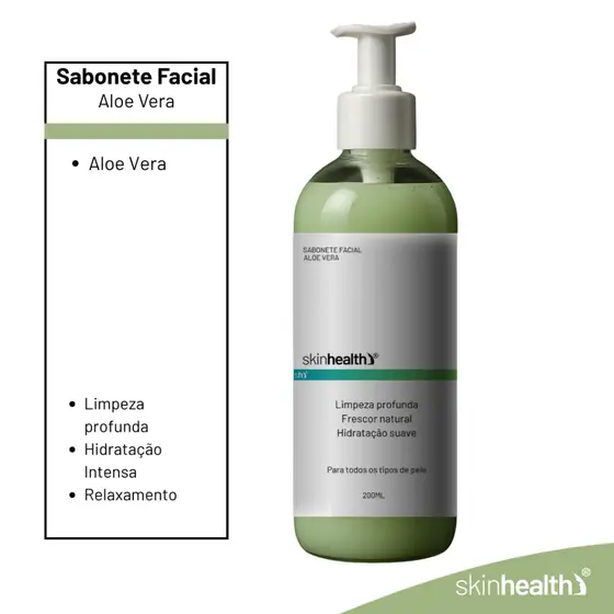 Sabonete Facial Aloe Vera Skinhealth 200ml Momento De Aplicação Dia/noite Tipo De Pele Todo Tipo De Pele