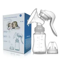 Bomba de Tirar Leite Materno 150ml Manual Portátil Bombinha Reutilizável e Confortável