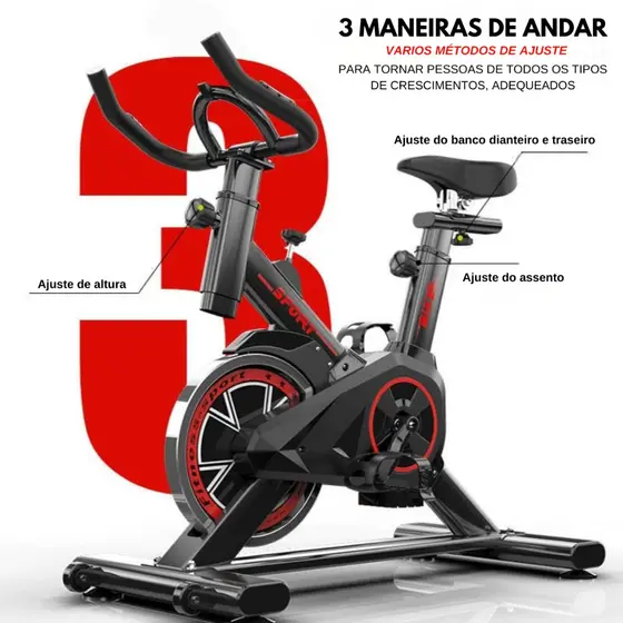 Bicicleta Bike Ergometrica Spinning Academia Fitness Profissional 150kg