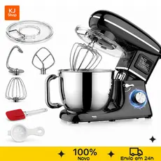 Batedeira Planetária 3 em 1 Belifou 900W Tigela Inox 6,2L com Timer LED 6 Velocidades e Pulse