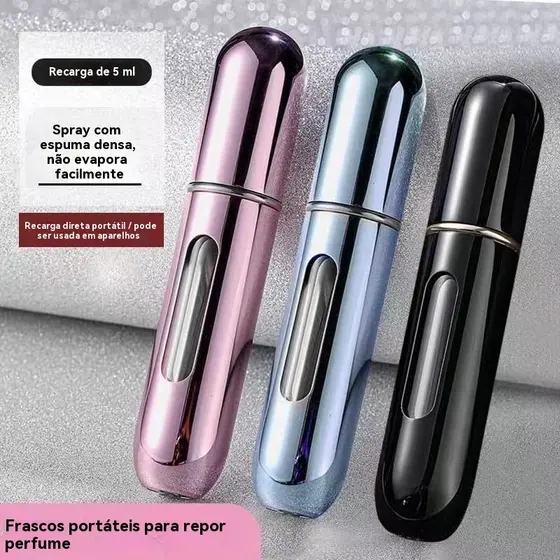 KIT 2/3/6 Pecas Frasco Recarregável para Perfume - Design à Prova de Vazamentos