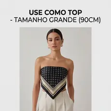 Lenço 90x90cm Feminino Estilo Hip Hop – Bandana Cachecol Streetwear Americano, Moda Versátil Luxo