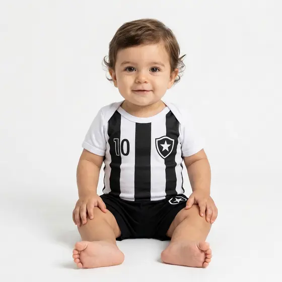 Body Infantil Menino  Bebê Short Mesversario BOTAFOGO Envio Rápido Promoção