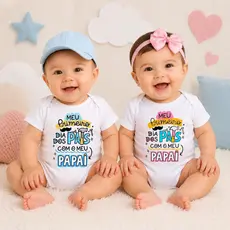 Body Bebê Infantil Menino Menina Temático Dia dos Pais Com o Papai Super Confortável Promoção Envio Rápido