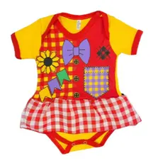 Body Bebê Temático Mesversário Festa Junina