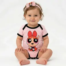 Body Bebê Menina Mesversario Super Poderosas Algodão Recém Nascido RN Envio Rápido