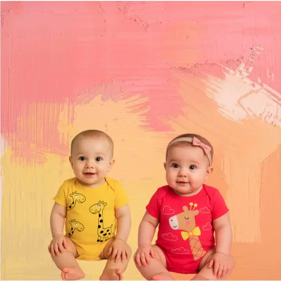 Body Bebê Infantil Menina Mêsversário Temático Girafinha Fofo Super Confortável Linha Premium