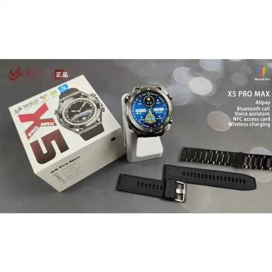Novo X5 PRO MAX SmartWatch Redondo Relógio Inteligente Bluetooth Chamada Android IOS À Prova D 'Água