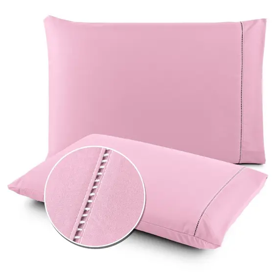 Fronhas Ponto Palito Combo com 02 Unidades em Tecido Micropercal 400 Fios - LAURINHA DECOR