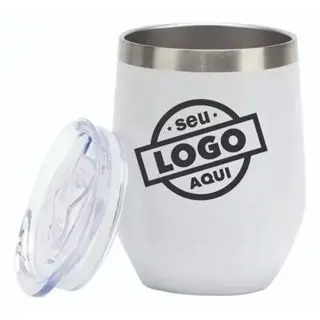 Copo Térmico Com Tampa 360 ml Personalizado Nome Logo Time