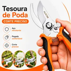 Tesoura Poda Super Afiada - Jardinagem Profissional Tesoura de Poda