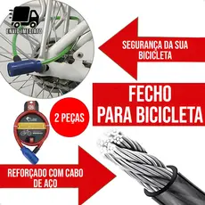 Kit 2 Corrente Cadeado para Bicicleta e Capacete Alta Segurança Trava Antifurto Reforçada Aço