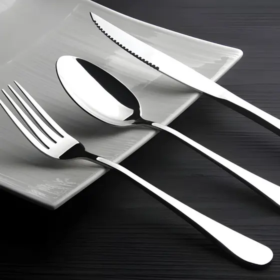 Conjunto de Talheres Premium 36 peças Aço Inox 12 Facas 12 Garfos e 12 Colheres de Mesa Para Cozinha