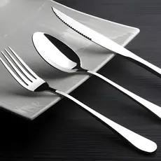 Conjunto de Talheres Premium 36 peças Aço Inox 12 Facas 12 Garfos e 12 Colheres de Mesa Para Cozinha