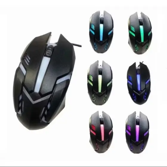 Mouse Gamer  Optico 1000dpi LED com Fio 1m 25cm USB