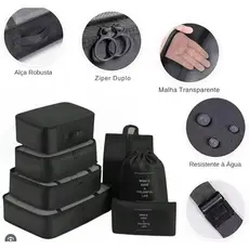 INLIS ANA Kit 7 Pecas Bolsa Organizadoras Para Mala Roupas Bagagem Viagem