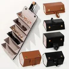 Porta Óculos Estojo Portátil Organizador Viagem Necessaire Dobrável Divisórias
