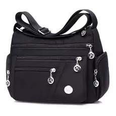 Bolsa Feminina Transversal Impermeável Nylon Tiracolo Boa Qualidade Compacto
