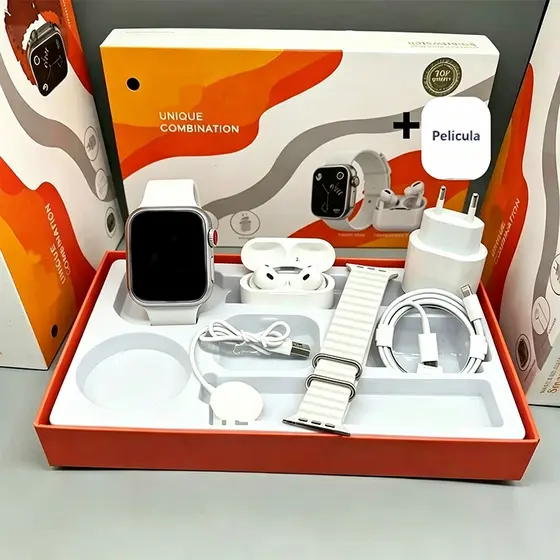 Kit de relógio de versão mais recente 2026 com carregador de carregamento sem fio Bluetooth chamada relógio masculino fe