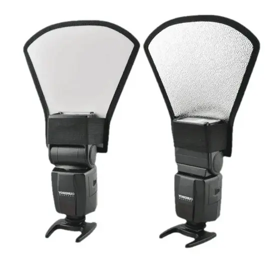 Difusor Rebatedor Refletor 2 em 1 Flash Universal Cameras