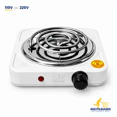 Fogão Elétrico 1 Boca Portátil 1000W Mesa Elétrica Aquecimento Rápido Controle de Temperatura 110V 220V Camping e Kitnet