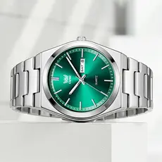 OPK Relógio Masculino De Aço Inoxidável À Prova D'água Com Luz Noturna Original E Luxuoso 8189
