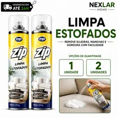 Limpa Estofados Splay Zip Clean 300ML Espuma 1 ou 2 Sofá Carro Poltronas Cama