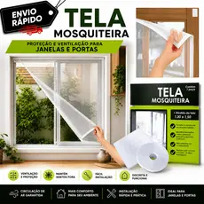 Tela Mosquiteiro com Velcro para Janela Contra Insetos
