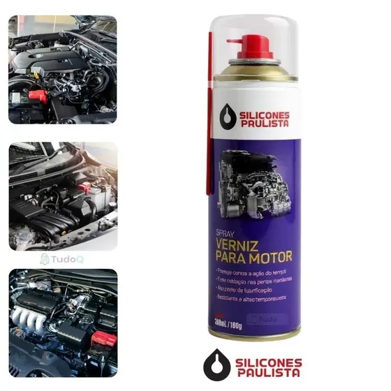 Spray Verniz Motor 300ml Silicones Paulista – Revitalização, Brilho e Proteção Profissional