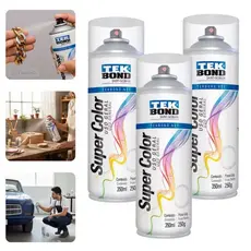 3 Verniz Spray Brilhante Incolor Tekbond 350ml – Acabamento para Joias e Bijuterias