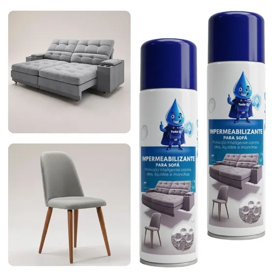 2 Impermeabilizante de Sofá 325ml Ultra Lub Spray Proteção Água e Manchas