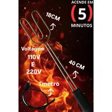 acendedor de churrasqueira e lareira eletrico