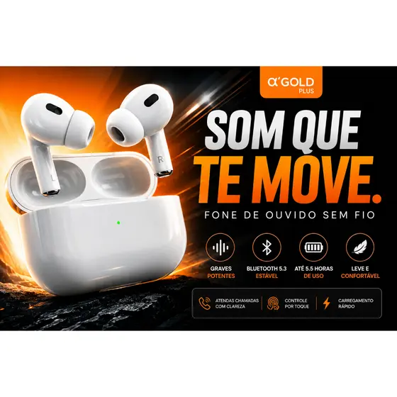 Fone Bluetooth Sem Fio TWS compátivel com Android iOS Touch Bluetooth 5.0 Com Microfone