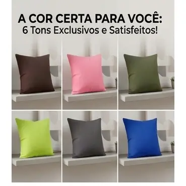 Kit com 3 OU 5 Capas para almofadas com zíper