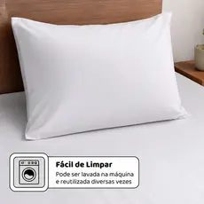 Capa Protetora de Travesseiro Impermeável com Zíper 70x50cm