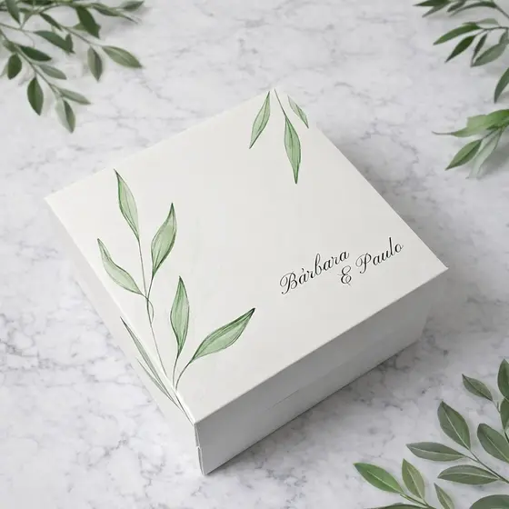 Caixa Personalizada Convite Padrinhos de Casamento - Envio imediato