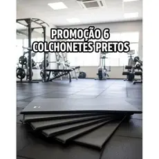 Kit 6 Colchonete Profissional para Academia Fitness Musculação Fisioterapia Yoga Abdominal Futebol Escola Creches