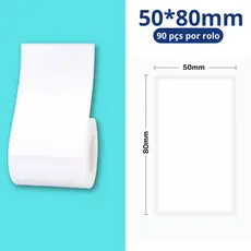 Etiqueta Adesiva 50x80mm para Niimbot B21 B1 B31 | Rolo com 95 Etiquetas Térmicas