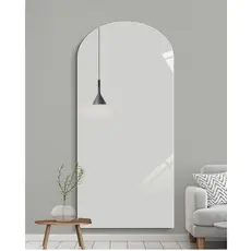 Espelho Orgânico Semi Oval 95x40 Lapidado Polido Moderno Decorativo c/FITA DUPLA FACE (SEMI OVAL)
