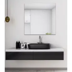 Espelho Retangular Lapidado c/ Fita Dupla Face – 70x50, 90x50, 90x60, 90x70cm | Decorativo e Fácil de Instalar