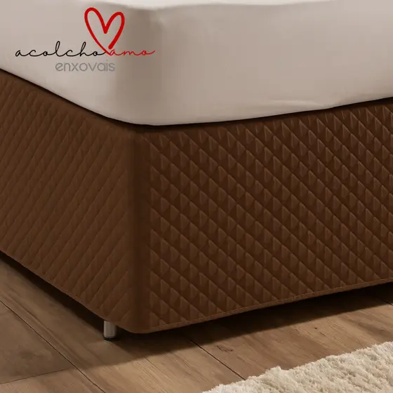 Saia Box de Cama Solteiro Casal Queen King Protetor de Box Microfibra 100% Poliéster