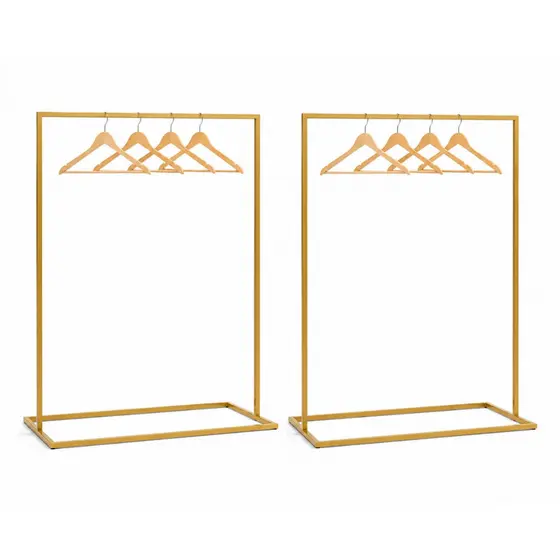 Kit 2 Araras De Roupas Para Lojas E Closet Resistente Em Aço Para Cabides